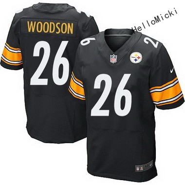 Men's Pittsburgh Steelers Retired Players #26 rod woodson Black Elite Jersey