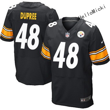 men's pittsburgh steelers #48 bud dupree black team color nfl nike elite jersey