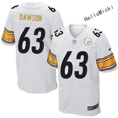 Men's Pittsburgh Steelers Retired Players #63 dermontti dawson white elite jersey