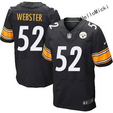 Men's Pittsburgh Steelers Retired Players #52 mike webster Black elite jersey