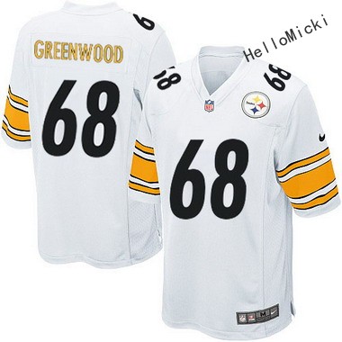 Men's Pittsburgh Steelers Retired Players #68 l.c. greenwood white  elite jersey
