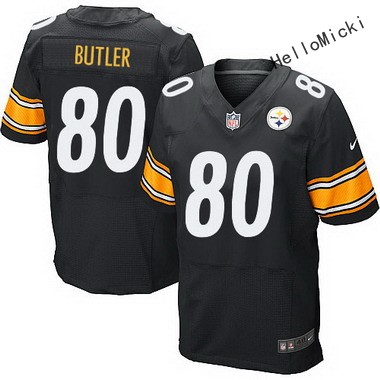 Men's Pittsburgh Steelers Retired Players #80 jack butler Black Elite Jersey