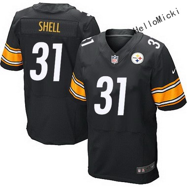 Men's Pittsburgh Steelers Retired Players #31 donnie shell Black elite jersey