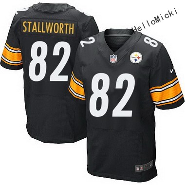 Men's Pittsburgh Steelers Retired Players #82 john stallworth black elite jersey