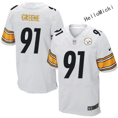 Men's Pittsburgh Steelers Retired Players #91 kevin greene white  elite jersey