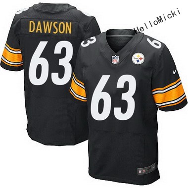 Men's Pittsburgh Steelers Retired Players #63 dermontti dawson black elite jersey