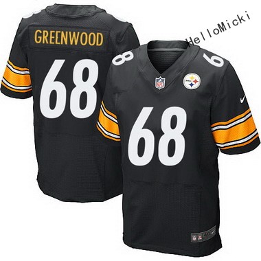 Men's Pittsburgh Steelers Retired Players #68 l.c. greenwood black  elite jersey