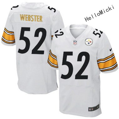 Men's Pittsburgh Steelers Retired Players #52 mike webster White elite jersey