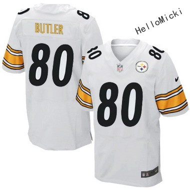 Men's Pittsburgh Steelers Retired Players #80 jack butler White Elite Jersey