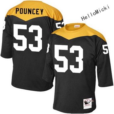 Men's Pittsburgh Steelers Current Players #53 maurkice pouncey Black Throwback VINTAGE 1967 Football jersey