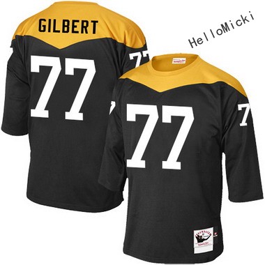 Men's Pittsburgh Steelers Current Players #77 marcus gilbert Black Throwback VINTAGE 1967 Football jersey