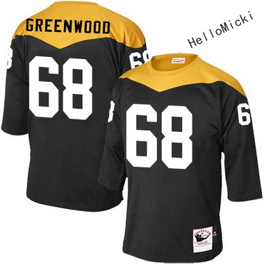 Men's pittsburgh steelers #68 l.c. greenwood Black Throwback VINTAGE 1967 Football jersey