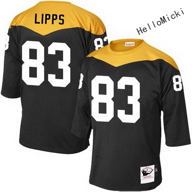 Men's pittsburgh steelers #83 louis lipps Black Throwback VINTAGE 1967 Football jersey