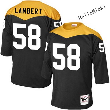 Men's pittsburgh steelers #58 jack lambert Black Throwback VINTAGE 1967 Football jersey