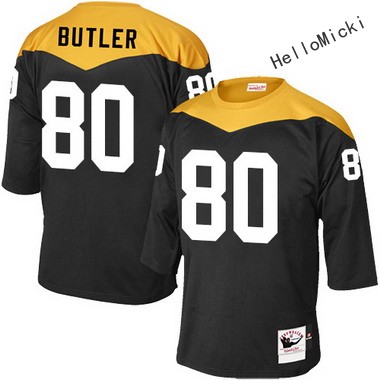 Men's pittsburgh steelers #80 jack butler Black Throwback VINTAGE 1967 Football jersey