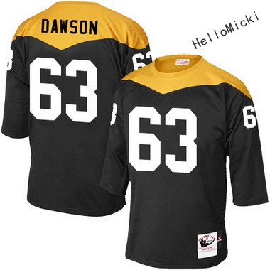 Men's pittsburgh steelers #63 dermontti dawson Black Throwback VINTAGE 1967 Football jersey