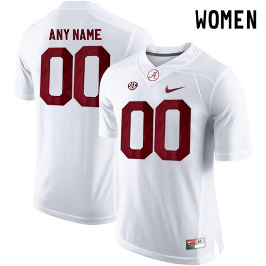 Women Alabama Crimson Tide Customize College Football Limited Jersey - White