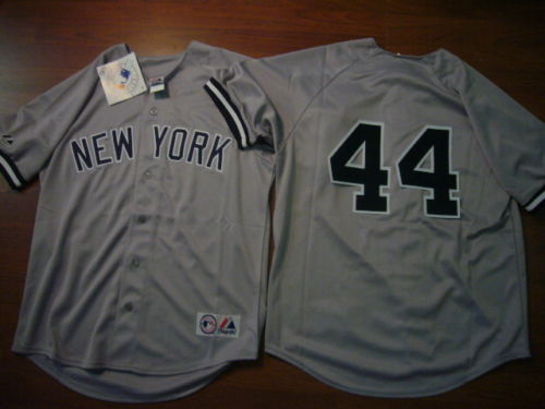 Men's New York Yankees #44 REGGIE JACKSON GRAY Gray Cool Base Baseball Jersey
