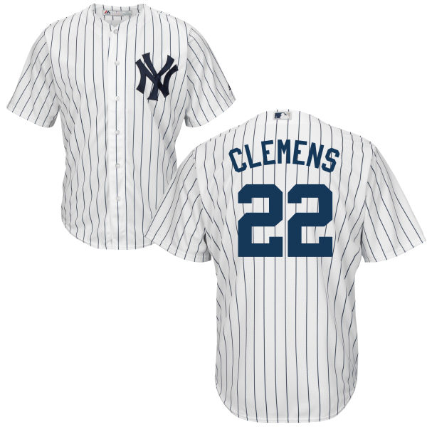 Men's New York Yankees #22 ROGER CLEMENS White Cool Base Baseball Jersey With Name