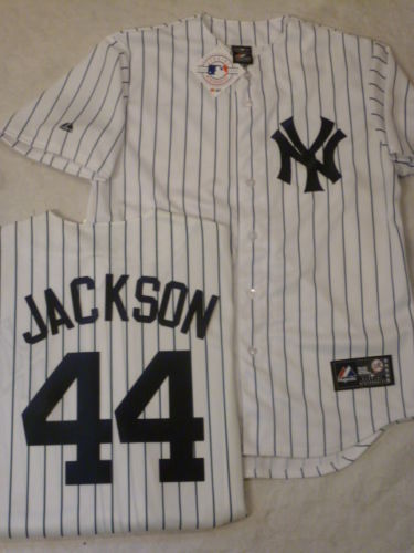 Men's New York Yankees #44 REGGIE JACKSON White Cool Base Baseball Jersey With Name