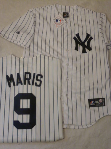 Men's New York Yankees #9 ROGER MARIS White Cool Base Baseball Jersey With Name