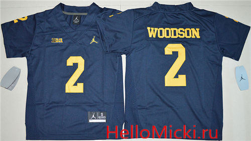 Youth Michigan Wolverines #2 Charles Woodson Jordan Brand College Football Limited Jersey - Navy Blue