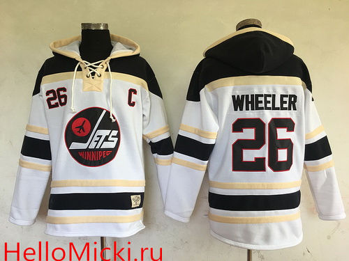 Men's Winnipeg Jets #26 Blake Wheeler White 2017 Winter Classic Old Time Hockey Hoodie