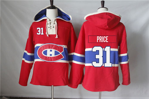 Men's Montreal Canadiens #31 Carey Price Red Speedwick Pullover Hoodie