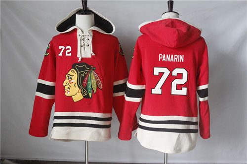 Men's Chicago Blackhawks #72 Artemi Panarin Old Time Hockey Red Current Lacer Heavyweight Hoodie