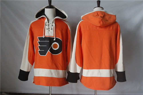 Men's Philadelphia Flyers Blank Home Orange Hockey Hoodie