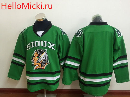 Men's North Dakota Fighting Sioux Blank Green College Hockey Jersey