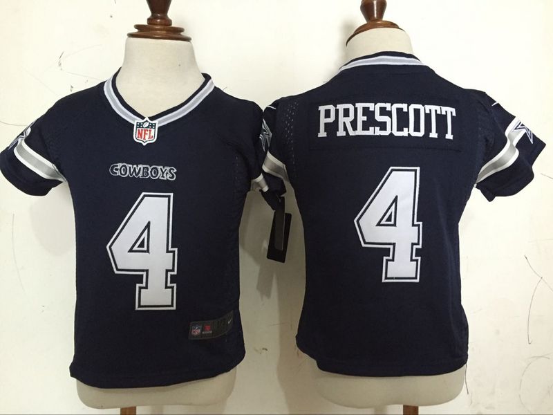 Toddler's Dallas Cowboys #4 Dak Prescott Navy Blue Team Color Nike Game Jersey