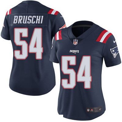 Women's New England Patriots #54 Tedy Bruschi Navy Blue 2016 Color Rush Stitched NFL Nike Limited Jersey