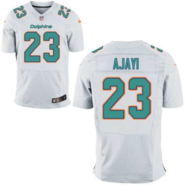 Men's Miami Dolphins #23 Jay Ajayi Nike Home White Elite Football Jersey