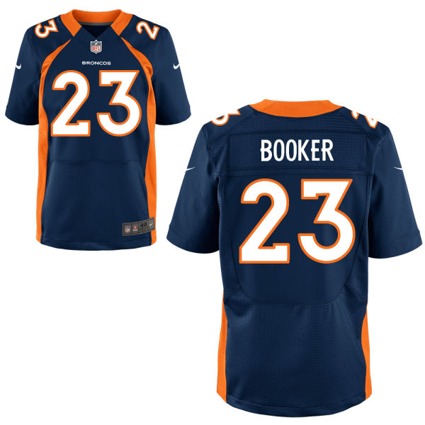 Men's Denver Broncos #23 Devontae Booker Nike Navy Blue Elite Jersey