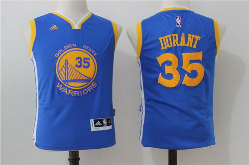 Women's Golden State Warriors #35 Kevin Durant Royal Blue Adidas Lady Basketball Jersey