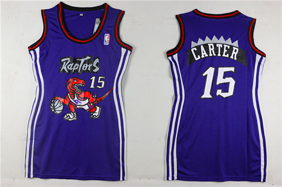 Women's Toronto Raptors #15 Vince Carter Purple Dress