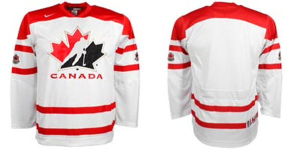 Men's 1998 Team Canada Blank White Nike Olympic Throwback Stitched Hockey Jersey