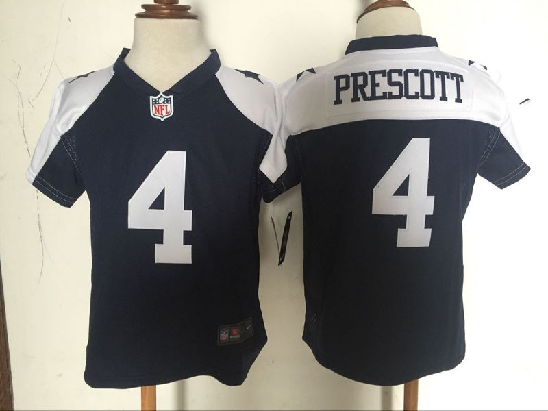 Toddler's Dallas Cowboys #4 Dak Prescott Navy Blue Thanksgiving Nike Game Jersey