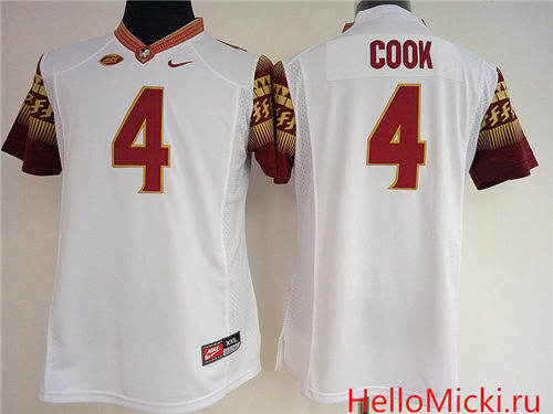 Women's Florida State Seminoles #4 Dalvin Cook White College Football Nike NCAA Jersey