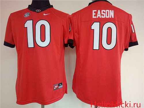 Women's Georgia Bulldogs #10 Jacob Eason Red Limited College Football Nike NCAA Jersey