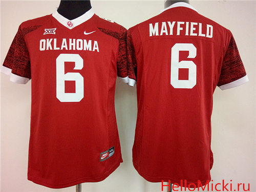 Women's Oklahoma Sooners #6 Baker Mayfield Red Limited College Football 2016 Nike NCAA Jersey