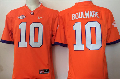 Youth Clemson Tigers #10 Ben Boulware Orange Limited Football Nike NCAA Jersey