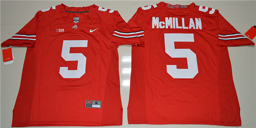 Men's Ohio State Buckeyes #5 Raekwon McMillan College Football Jersey - Red