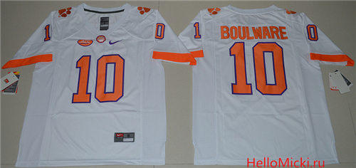 Men's Clemson Tigers Ben Boulware #10 College Football Limited Jersey - White