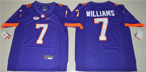 Men's Clemson Tigers Mike Williams #7 College Football Limited Jersey - Purple