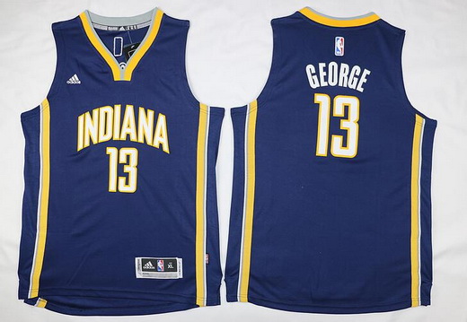 Youth Indiana Pacers #13 Paul George Navy Blue Jersey