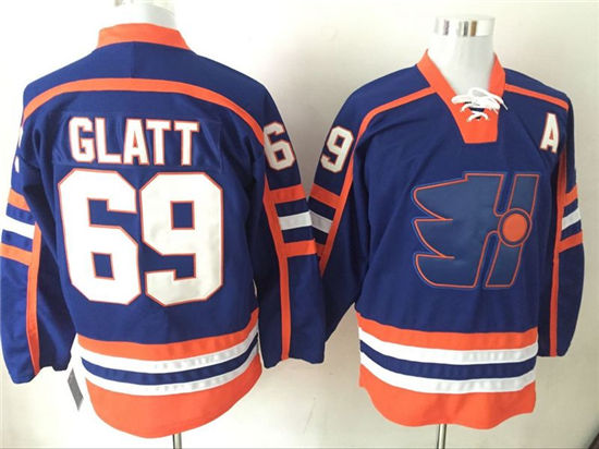 Men's The Movie Goon #69 Doug Glatt Royal Blue Stitched Ice Hockey Jersey