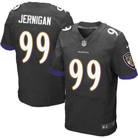 Men's Baltimore Ravens #99 Timmy Jernigan Black Alternate Nike Elite Jersey