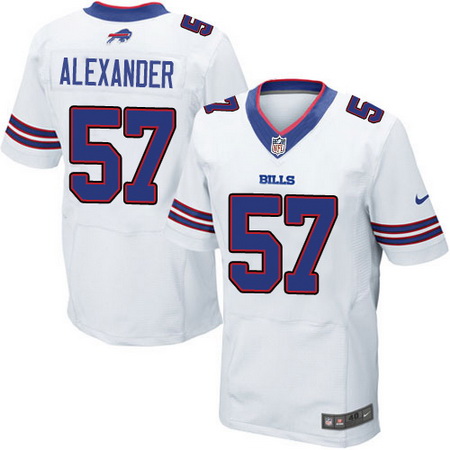 Men's Buffalo Bills #57 Lorenzo Alexander White Road Nike Elite Jersey